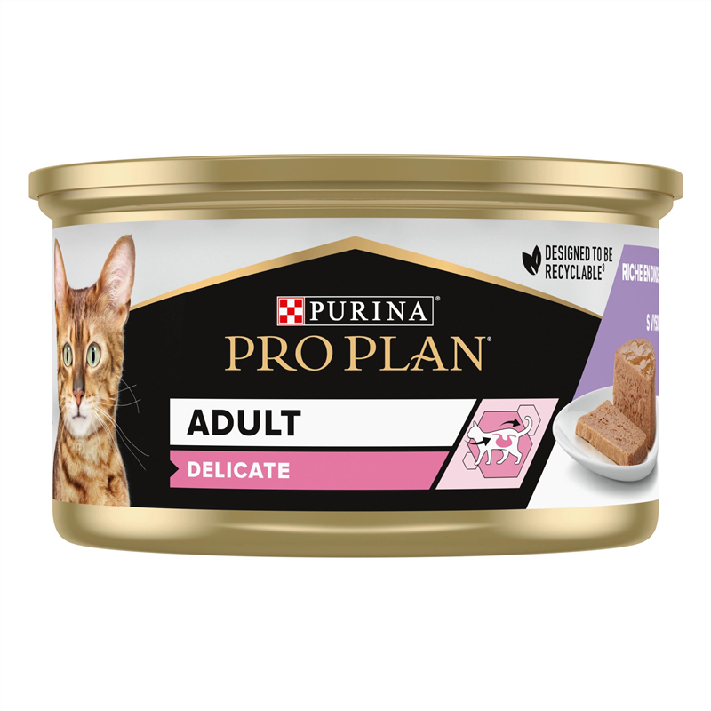 PRO PLAN Cat Adult Delicate Digestion Kalkoen-Dinde 85g