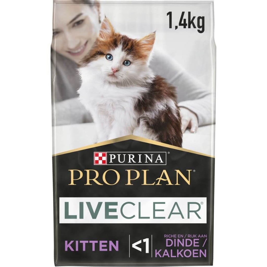 PRO PLAN Cat Live Clear Sterilized Kitten Kalkoen-Dinde 1,4kg