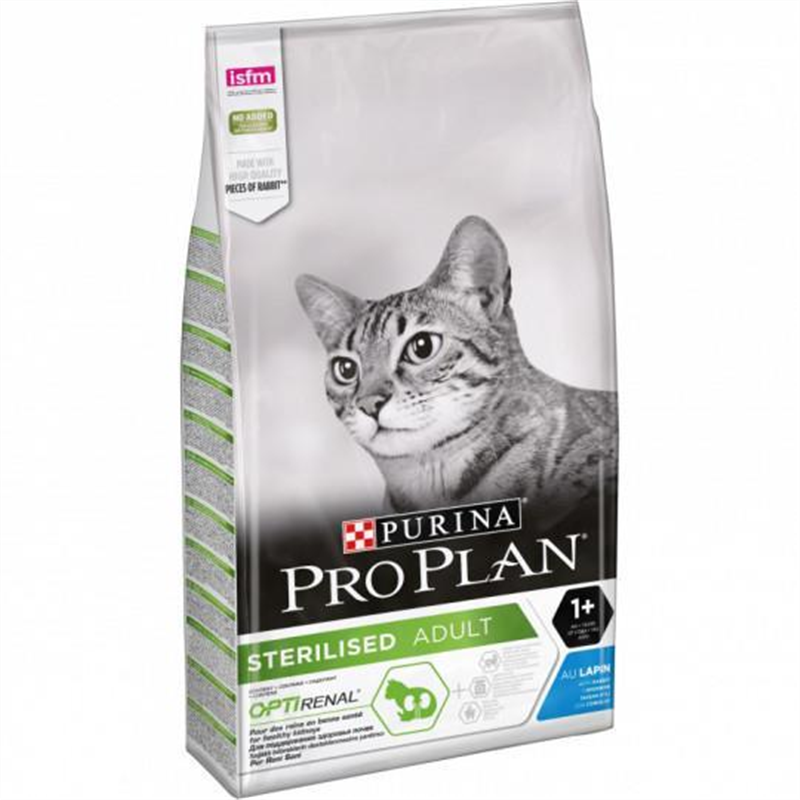 PRO PLAN Cat Sterilised Adult Renal Plus Konijn-Lapin 10kg