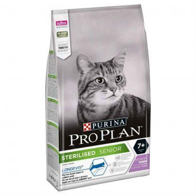 PRO PLAN Cat Sterilised Senior 7+ Longevis Kalkoen-Dinde 1,5kg