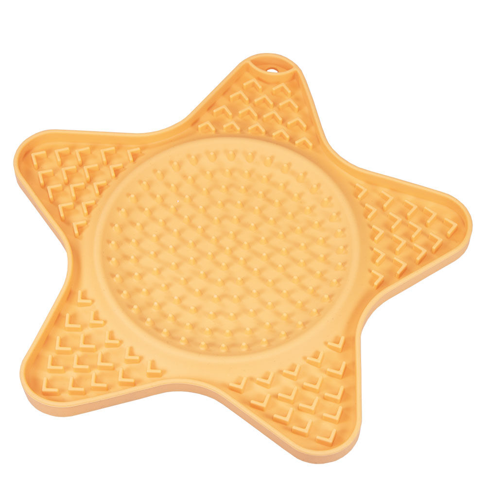 Table de Lick'n'Snack, en silicone, 23,5 cm, jaune