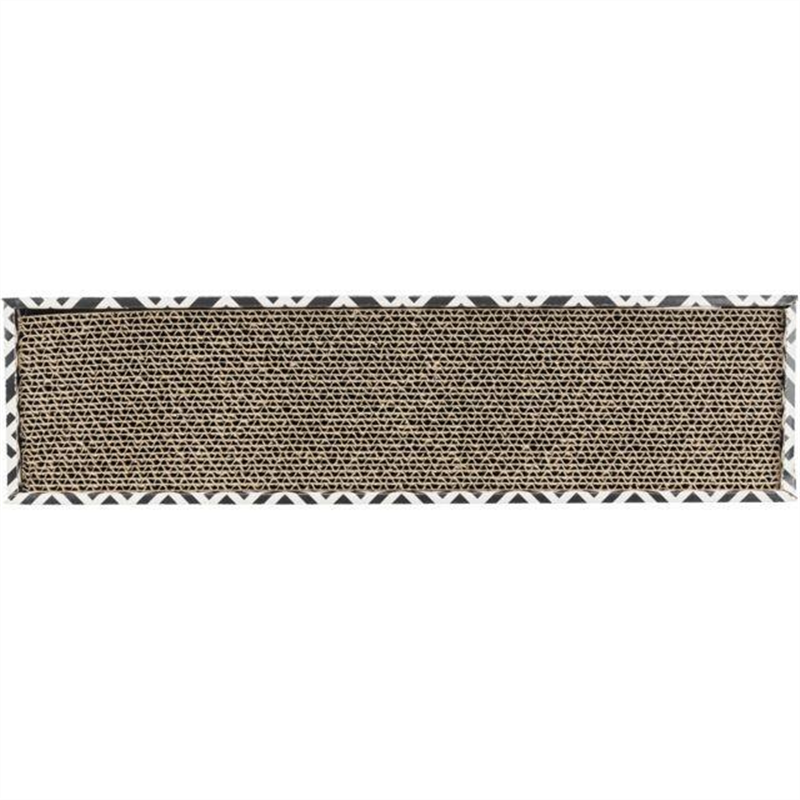 Plaque griffoir Scratchy, catnip, 48 × 5 × 13 cm, noir/blanc
