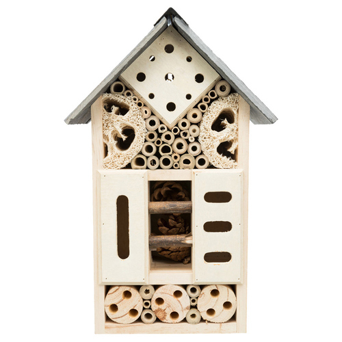 [TRIX_59507] Hôtel pour insectes, en pin/schiste, 18 × 29 × 10 cm