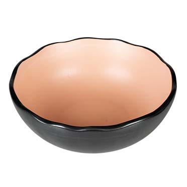 Duvoplus Mangeoire Stone Organic M - 350ml - 14,5x14,5x5cm noir/rose saumon