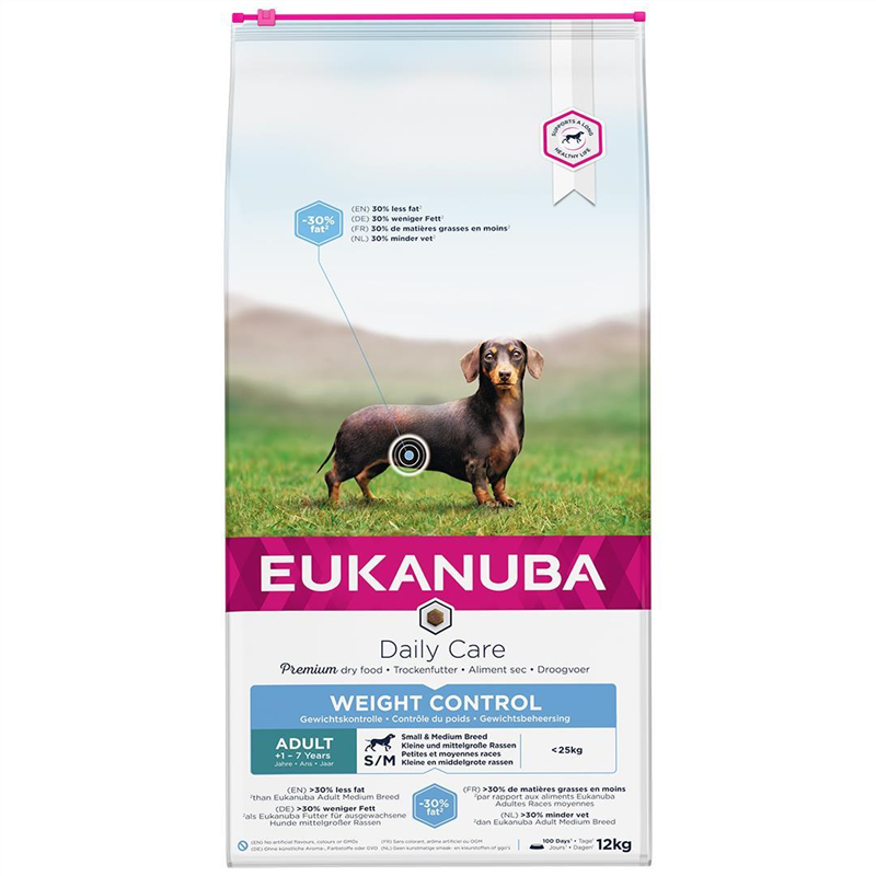 EUKANUBA Daily Care Adult Weight Control S/M - 12kg
