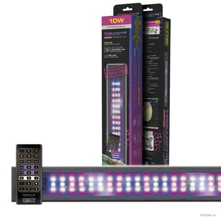 Exo Terra EX TerraSky UV UVB LED rampe d'éclairage 10W-38-61cm noir