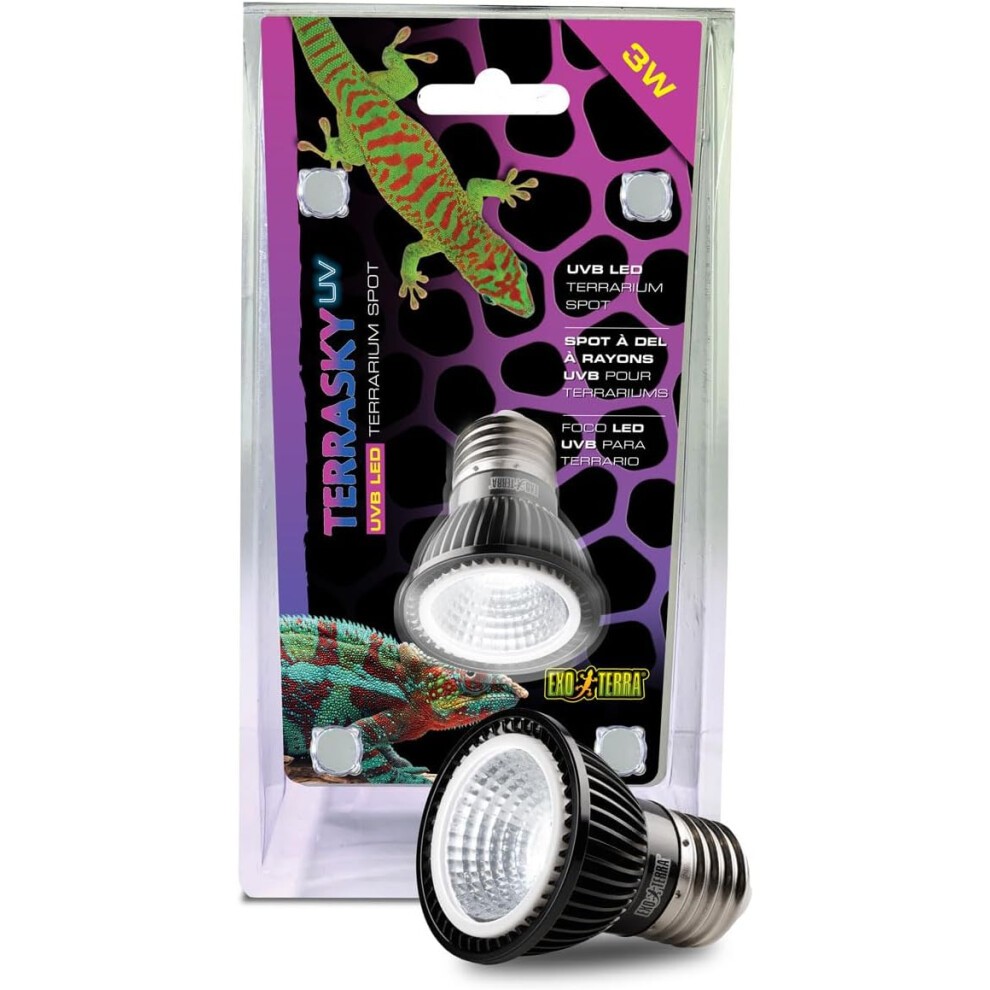 Exo Terra EX TerraSky UV spot UVB LED 3W-6x5x5cm noir
