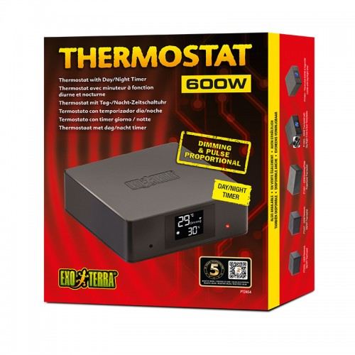 [LARO_33/PT2454] Exo Terra EX thermostat avec minuterie jour et nuit 600w - 27x23,5x6cm