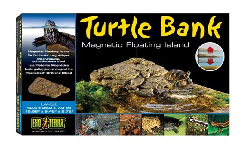 Exo Terra EX turtle bank île flottante magnétique L - 41,5x24,5x7,5cm brun