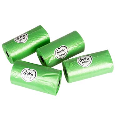 Duvoplus Sacs ramasse-crottes ECO biodegradable 4x20st - 32x19cm vert