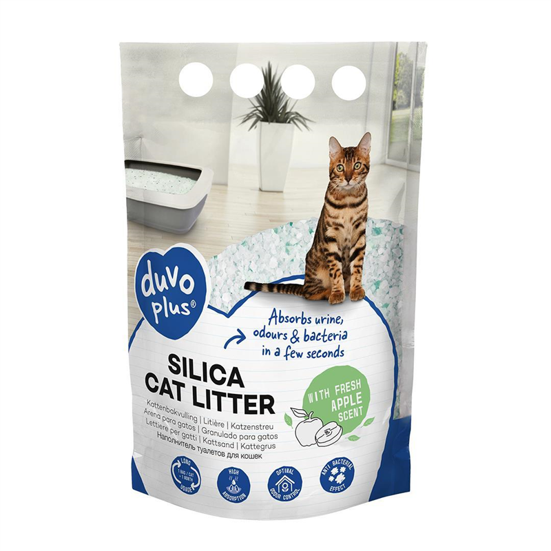 Duvoplus Premium Silica litière pommes 5L