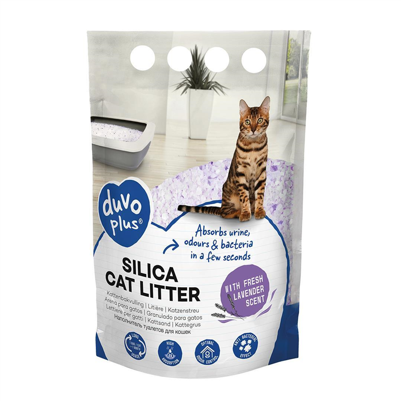 Duvoplus Premium Silica litière lavande 5L