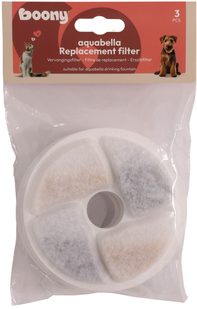 FONTAINE AQUABELLA AVEC FILTRE À CARBONE PACK 3