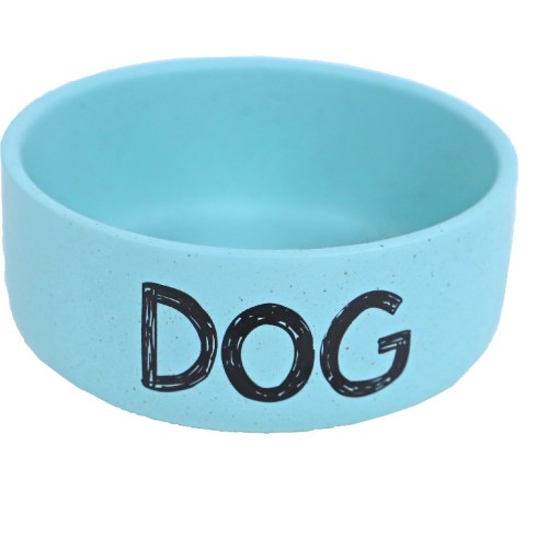 [DEBO_020 4587] BOL DE NOURRITURE TAPIS EN PIERRE POUR CHIEN BLEU MENTHE 12 CM