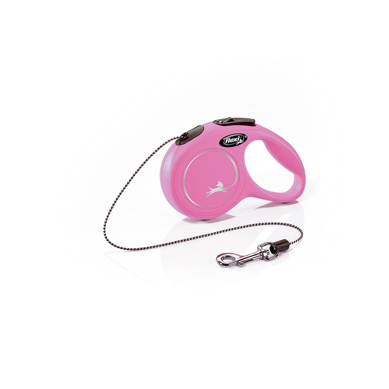 LAISSE RÉTRACTABLE CORDON CLASSIQUE XS ROSE 3 MÈTRES
