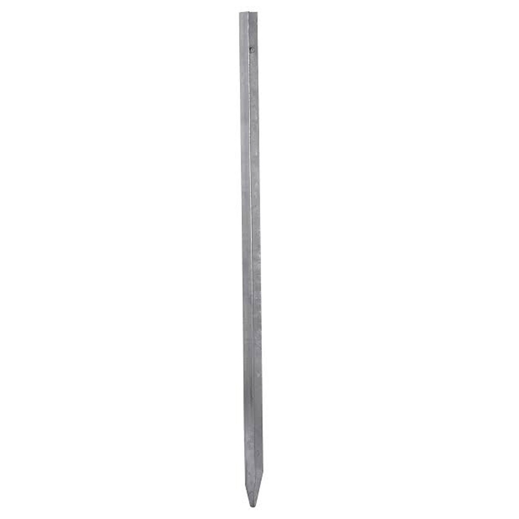 Piquet de terre spécial T galvanisé, 1m, vis inox M8