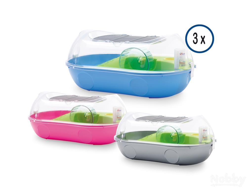 [GRIZ_281203000] SPELOS XL ENTRY CAGE HAMSTER  59*37*26CM 3 COULEURS SAVIC
