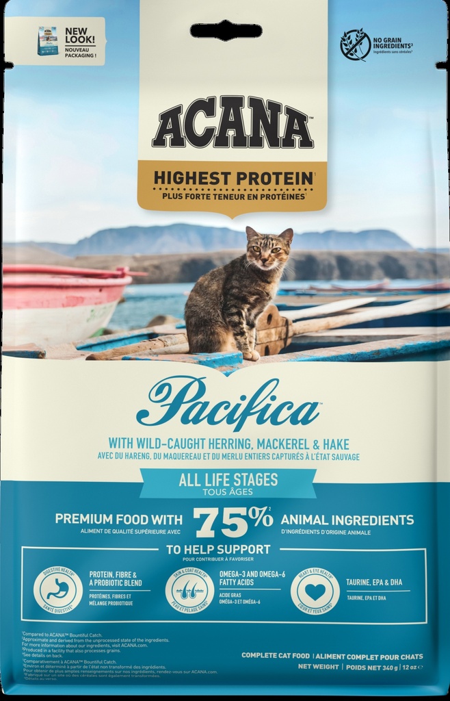 Acana Highest Protein Cat pacifica herring, mackerel & hake 340gr