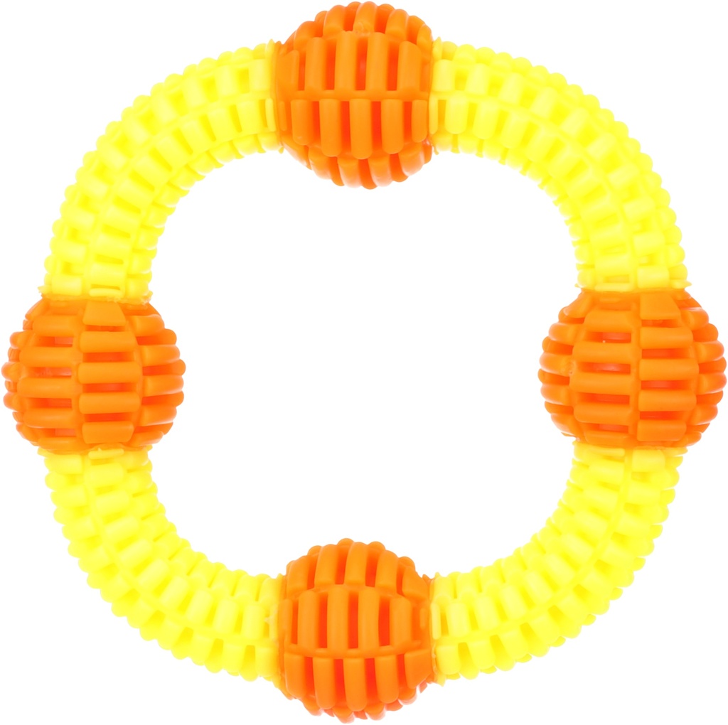 JCHIEN LIPA TPU ANNEAU AVEC BALLES JAUNE/ORANGE 19x19x4,9CM