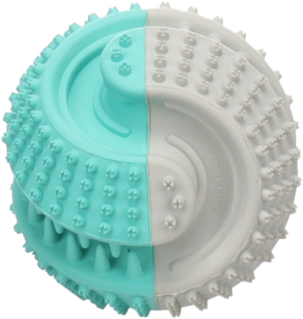JOUET GROWI DENTAL BALLE BLANC/VERT DIAMÈTRE 8CM