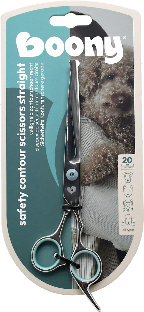 CISEAUX DE SÉCURITÉ/CONTOUR POUR CHIEN DROIT 20 CM