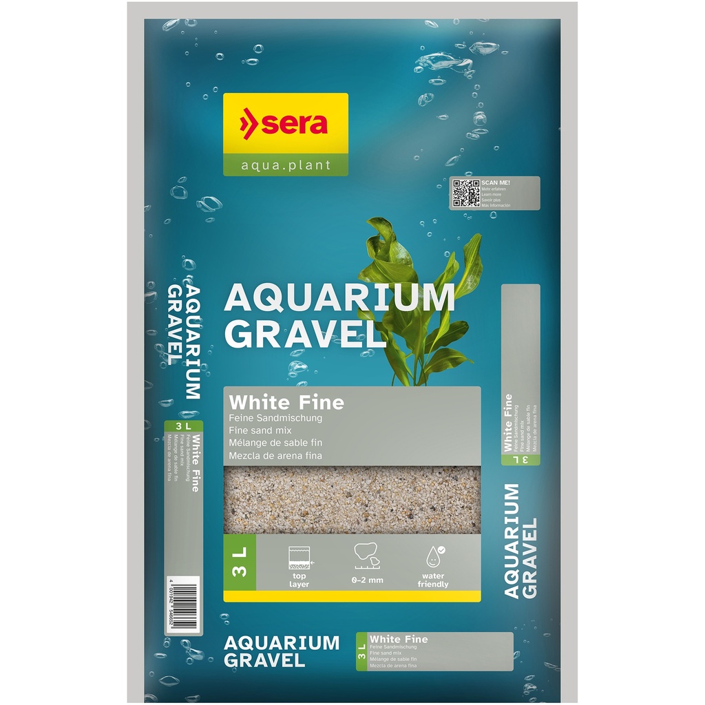 sera Aquarium Gravel White Fine 3 L 