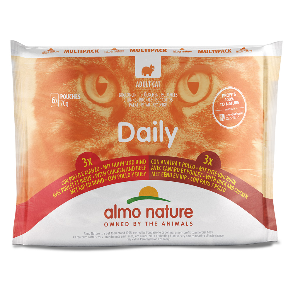 Daily Multipack 6x70g poulet-boeuf canard-poulet